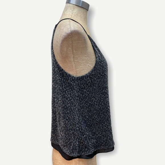 Aqua black metallic‎ cami top - Picture 3 of 4